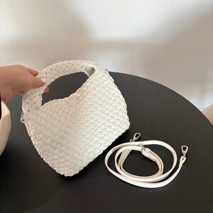 White Woven Shoulder Bag